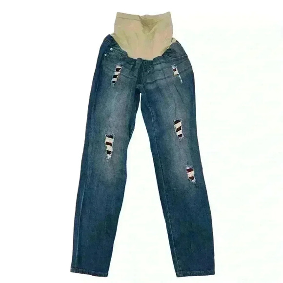 Indigo Blue Maternity Jeans Size M - Picture 2 of 6
